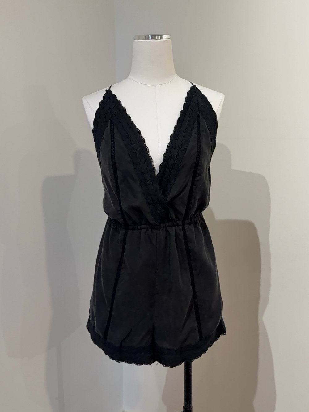 ZIMMERMAN black silk romper
